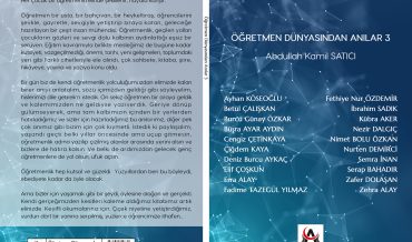 Abdullah Kamil Satıcı – Öğretmen Dünyasından Anılar 3