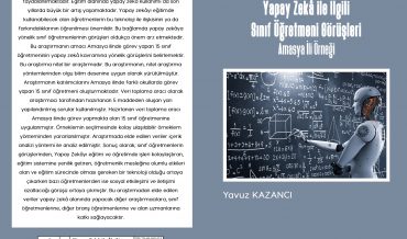 Yavuz Kazancı – Yapay Zekâ ile İlgili Sınıf Öğretmeni Görüşleri