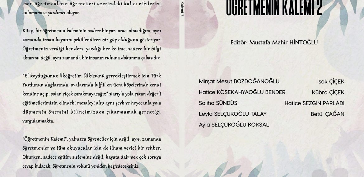 Mustafa Mahir Hintoğlu – Öğretmenin Kalemi 2